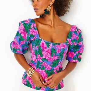 NWT Lilly Pulitzer Bitsy Stretch Cotton Top Size 2